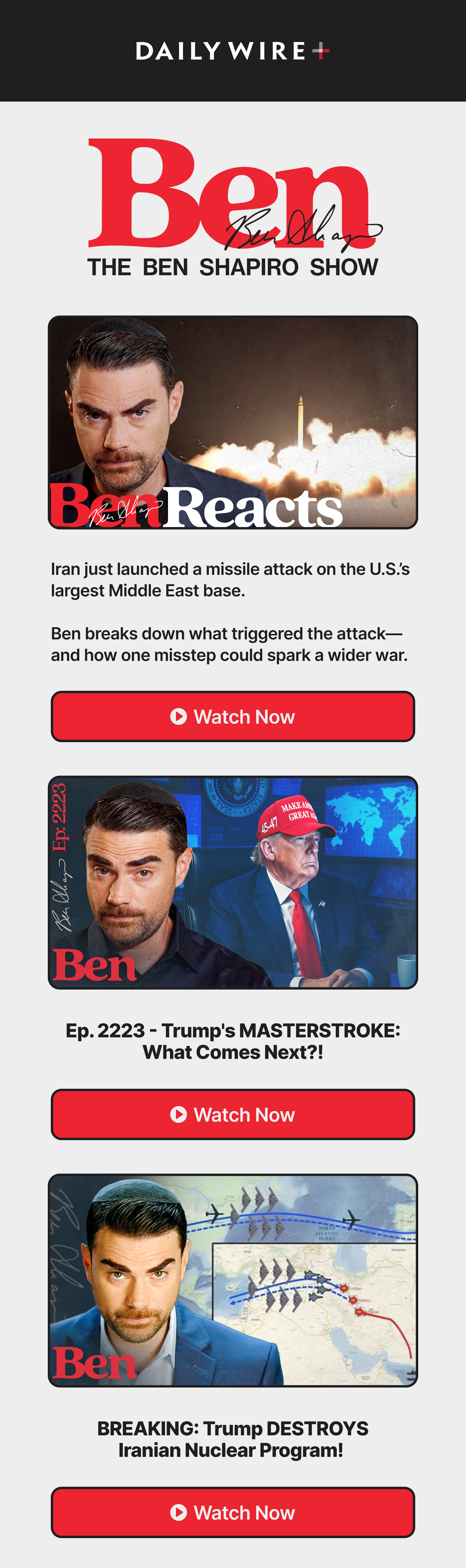 Ben Reacts Email